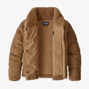 Patagonia Women's Recycled High Pile Fleece Down Jacket, XL, Bearfoot Tan